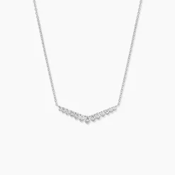 Collier Zuina Argent Blanc Oxyde De Zirconium