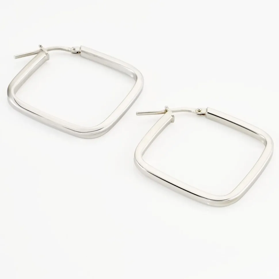 Creoles Argent Blanc Titania