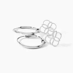 Creoles Elvyn Argent Blanc|Marc Orian Outlet