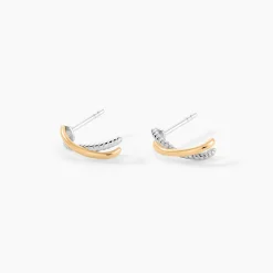 Creoles Louma Or Jaune Argent Blanc|Marc Orian Sale