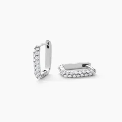 Creoles Rio Argent Blanc Oxyde De Zirconium