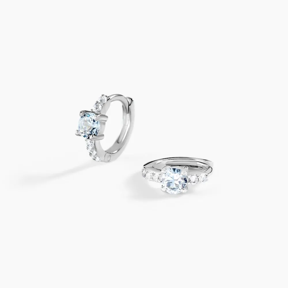 Creoles Rio Argent Blanc Oxyde De Zirconium|Marc Orian Sale
