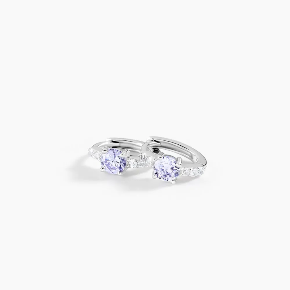 Creoles Rio Argent Blanc Oxyde De Zirconium|Marc Orian