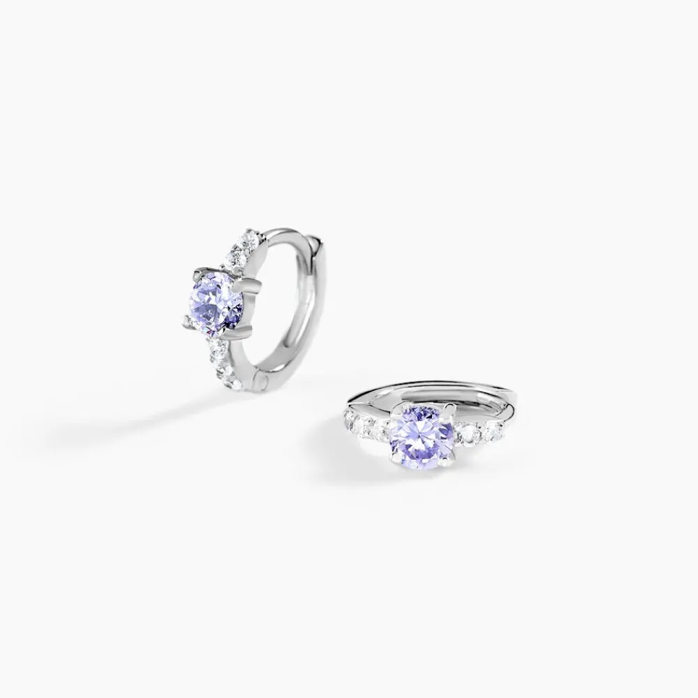 Creoles Rio Argent Blanc Oxyde De Zirconium|Marc Orian