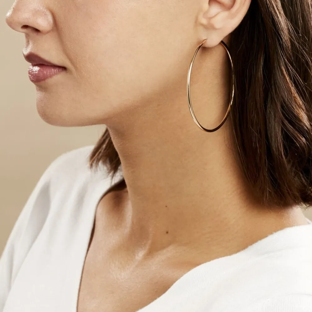 Créoles Ada Lisse Plaqué Or Jaune|Marc Orian Clearance