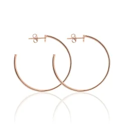 Créoles Airelle Acier Rose