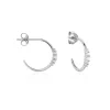 Créoles Anemone Argent Blanc Oxyde De Zirconium|Marc Orian Outlet