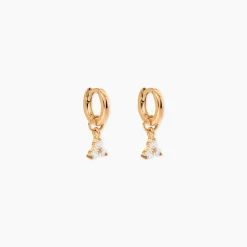 Créoles Annik Plaqué Or Jaune Oxyde De Zirconium|Marc Orian Outlet