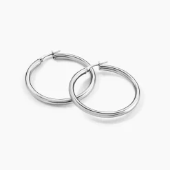 Créoles Argent Blanc Anne|Marc Orian Hot