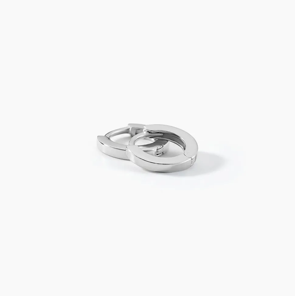 Créoles Argent Blanc Eleanora