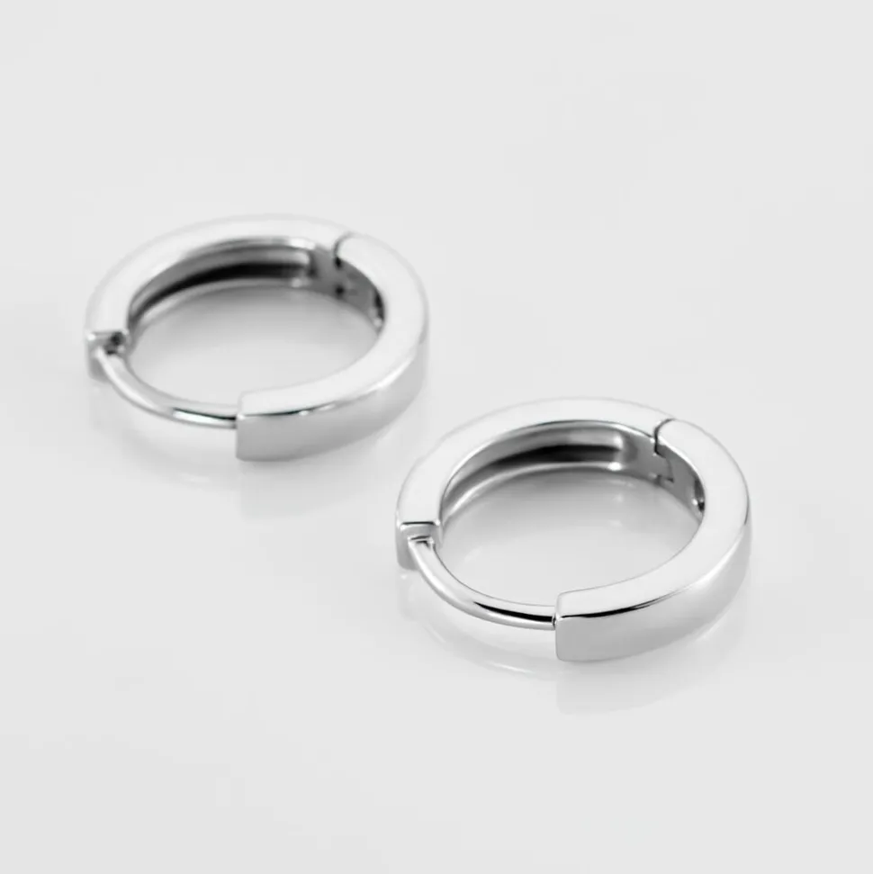 Créoles Argent Blanc Eleanora