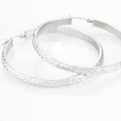 Créoles Argent Blanc Esmee