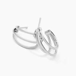 Créoles Argent Blanc Jukka