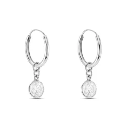 Créoles Argent Blanc Lehunnus Oxyde De Zirconium|Marc Orian Discount