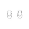 Créoles Argent Blanc Linnette Oxydes De Zirconium