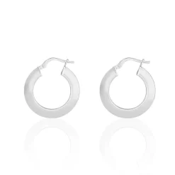 Créoles Argent Blanc Mila
