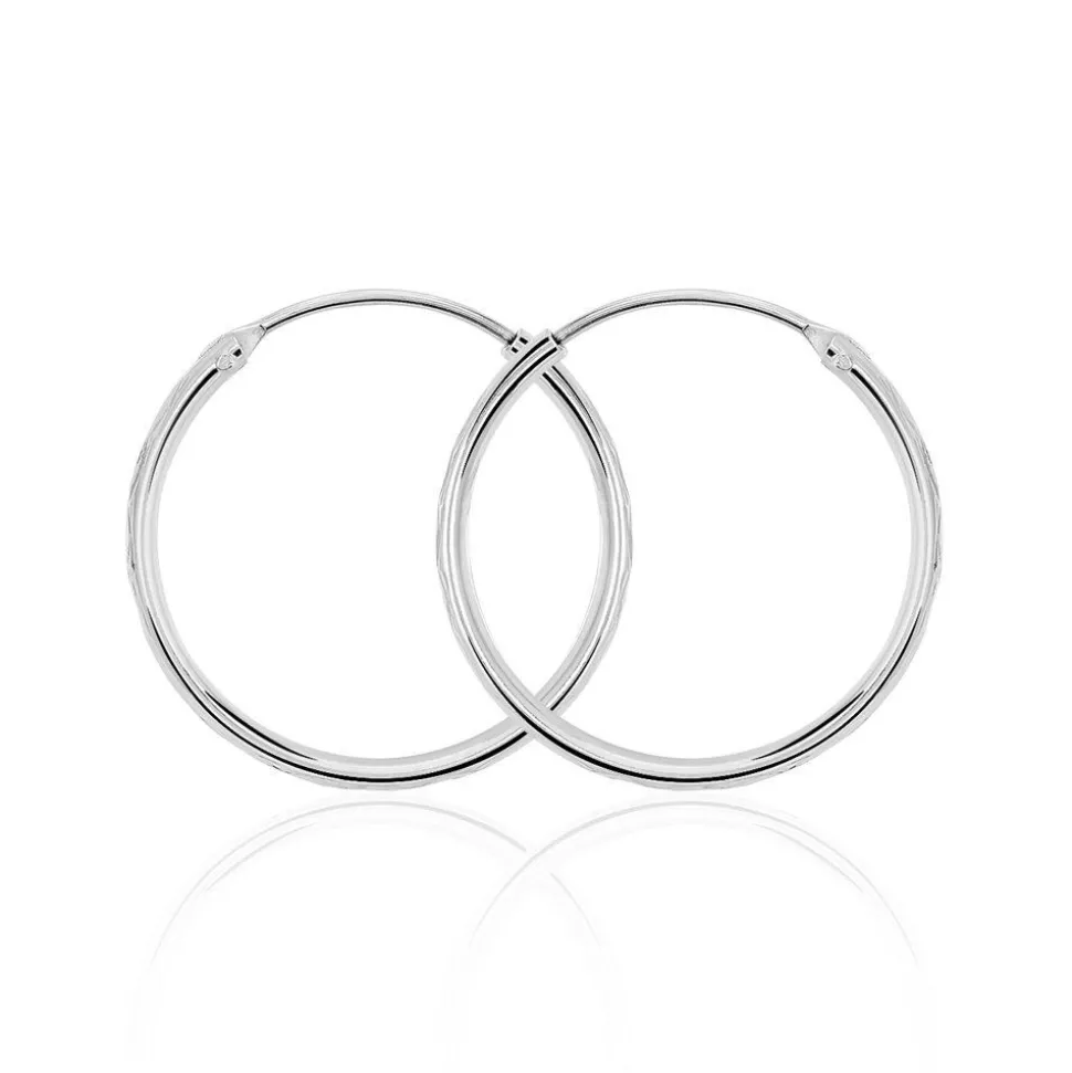 Créoles Argent Blanc Najiha