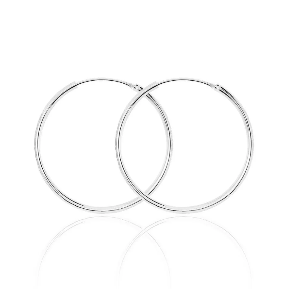 Créoles Argent Blanc Najiha