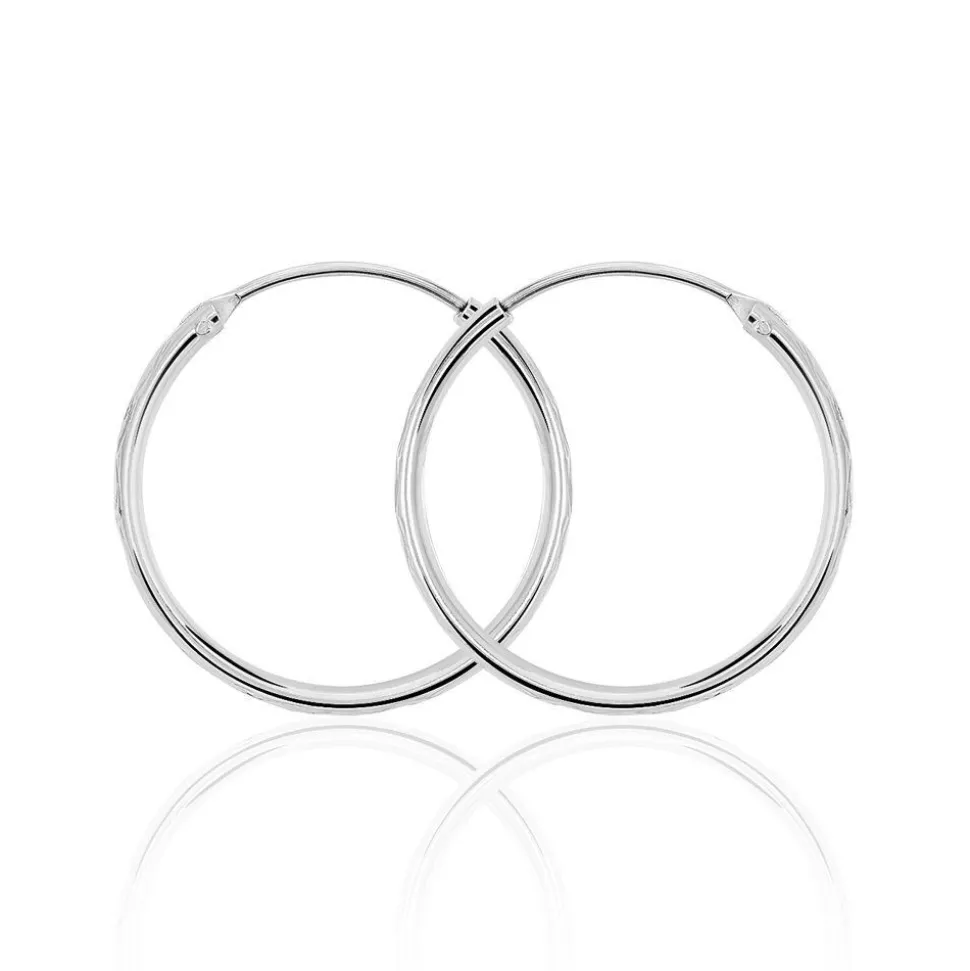 Créoles Argent Blanc Najiha