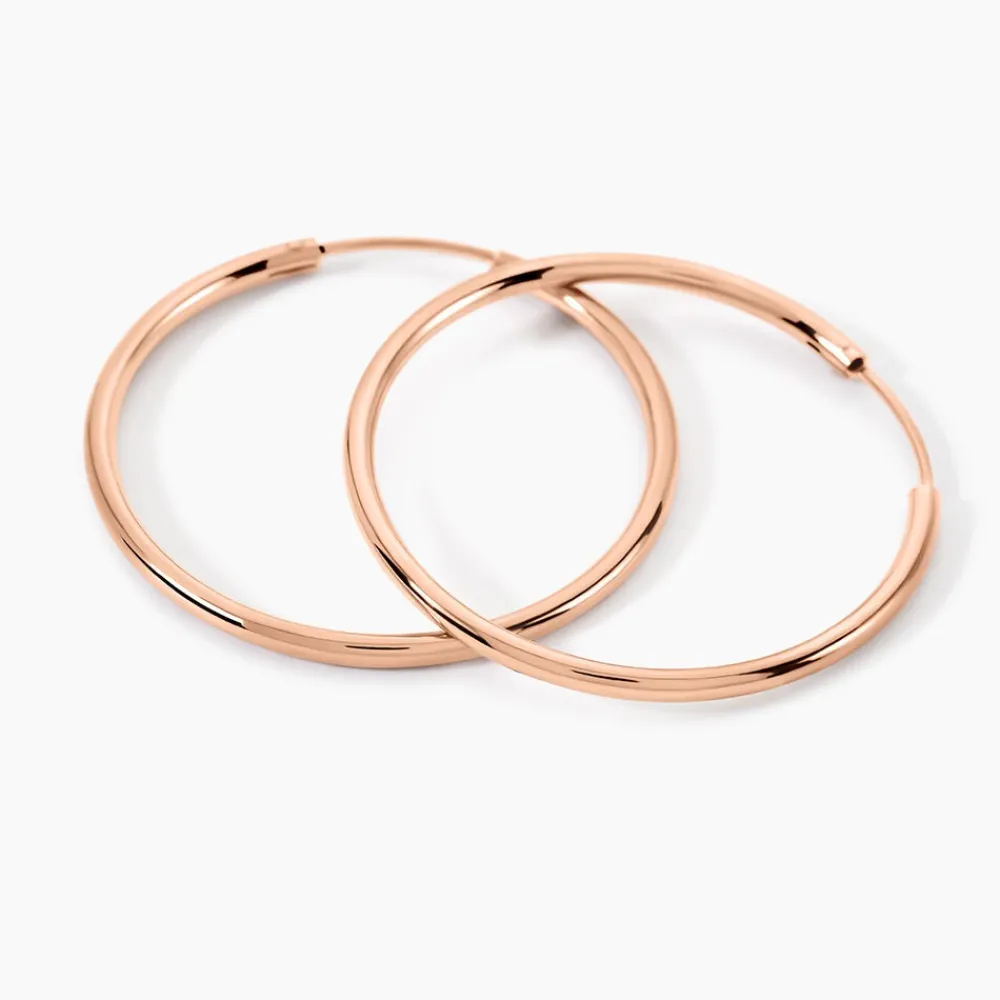 Créoles Argent Rose Olympia|Marc Orian