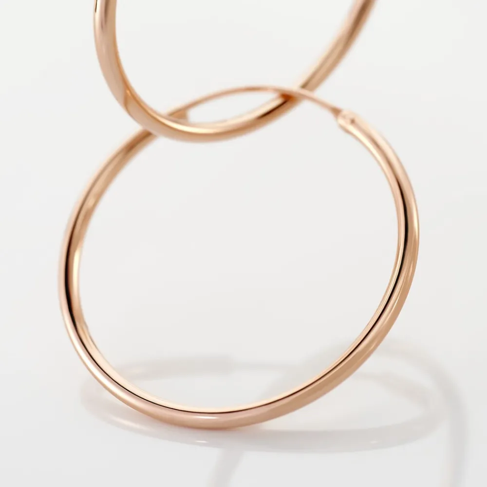 Créoles Argent Rose Olympia|Marc Orian