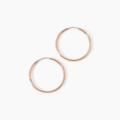 Créoles Argent Rose Olympia|Marc Orian