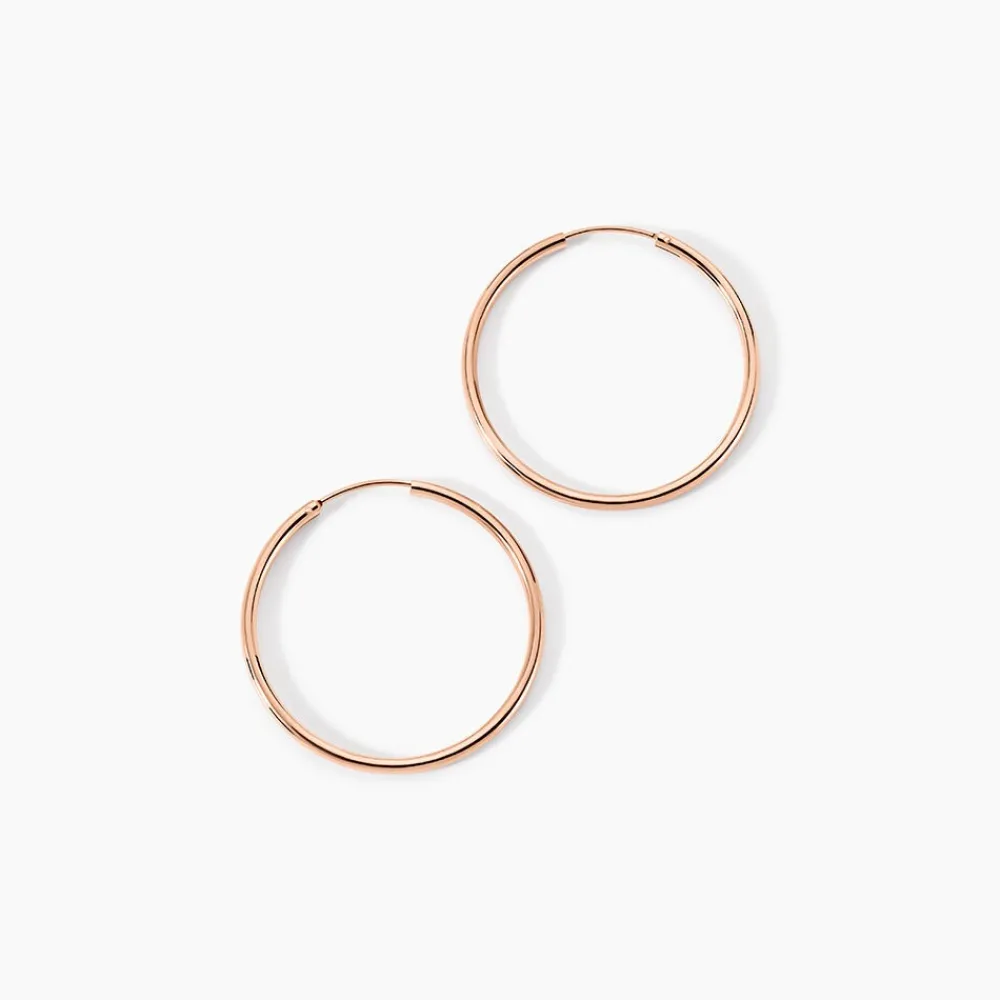 Créoles Argent Rose Olympia|Marc Orian