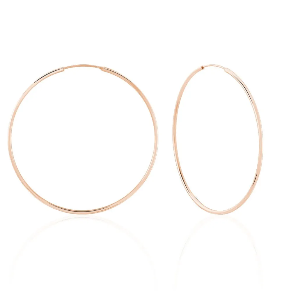Créoles Argent Rose Olympia|Marc Orian Online