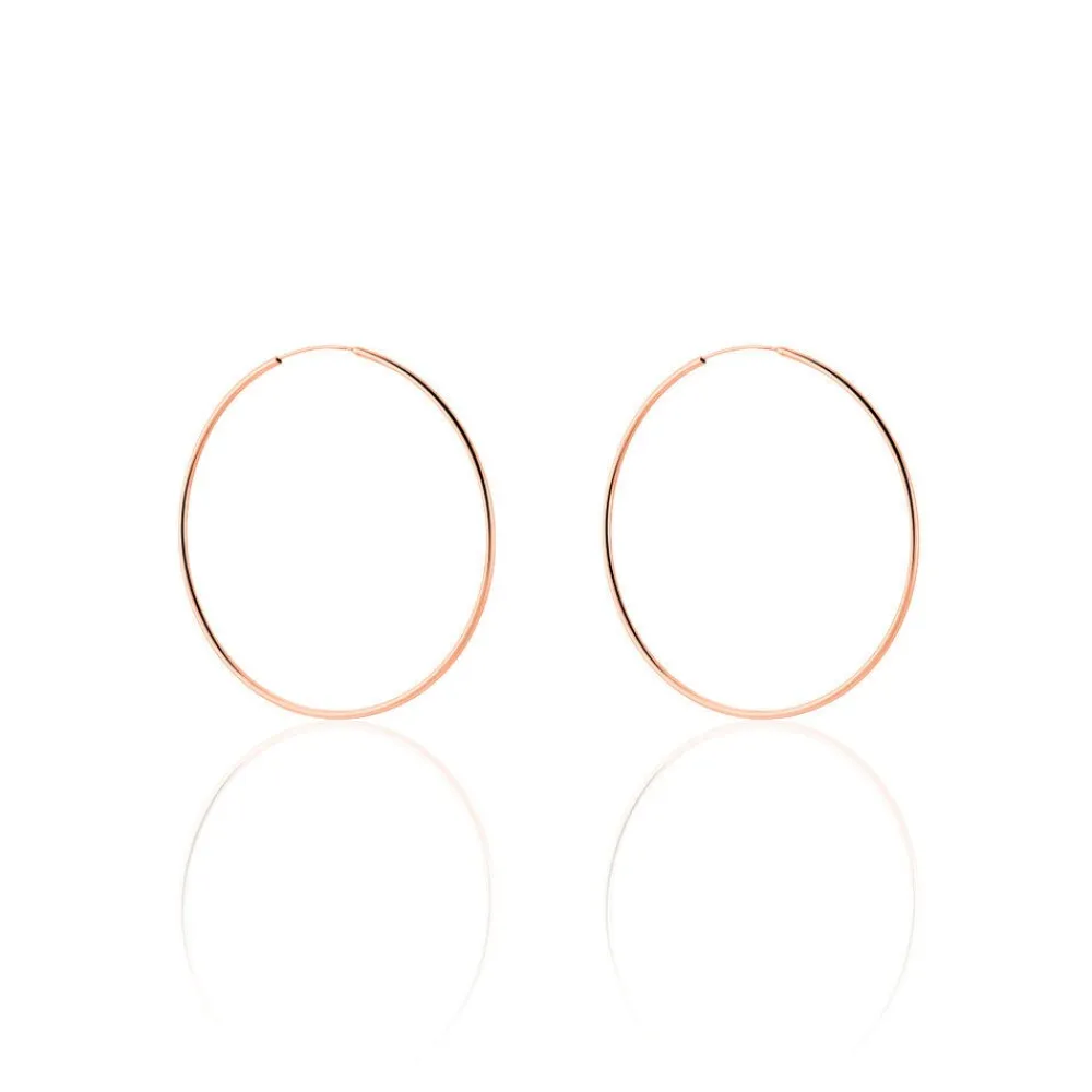 Créoles Argent Rose Olympia|Marc Orian Online