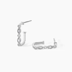 Créoles Astrea Argent Blanc Oxyde De Zirconium|Marc Orian Sale