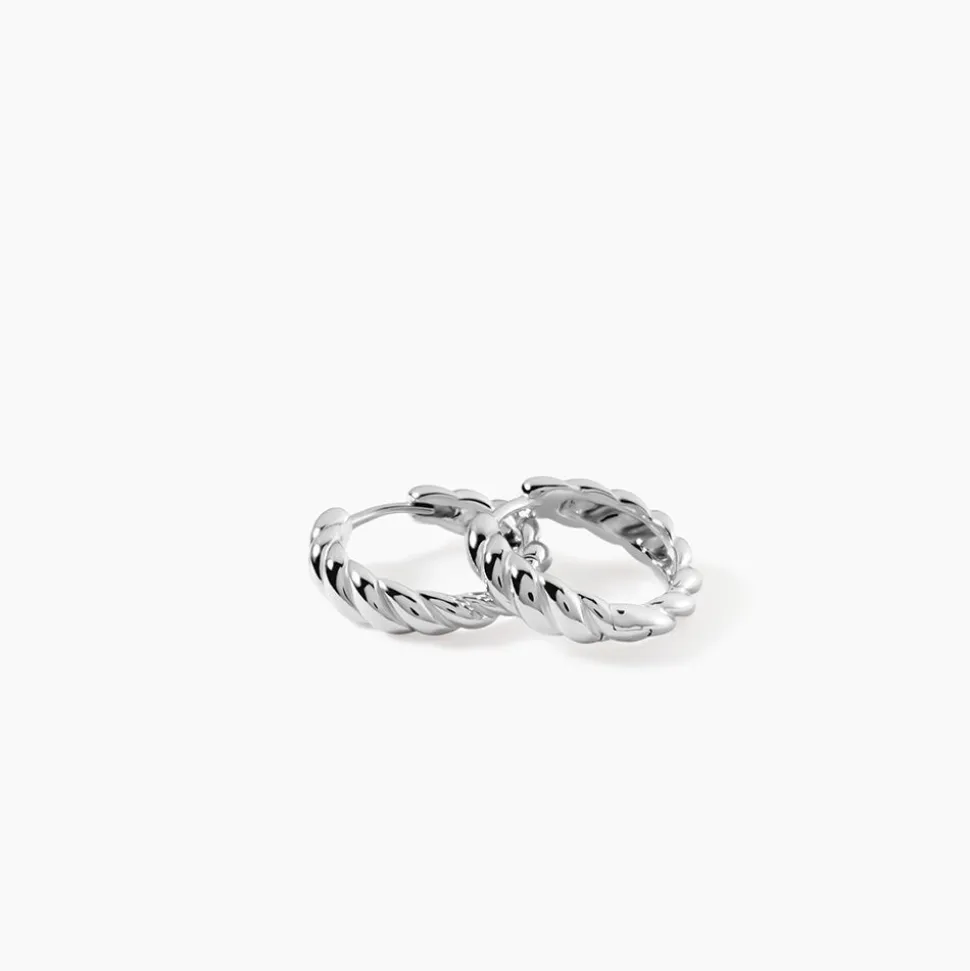 Créoles Bellinda Argent Blanc