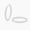 Créoles Classique Argent Blanc Django Oxyde De Zirconium