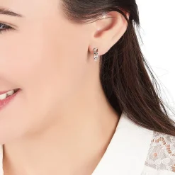 Créoles Clemence Argent Blanc