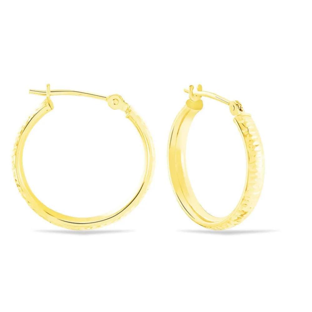 Créoles Dea Diamantees Fil Plat Or Jaune|Marc Orian Best