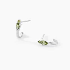 Créoles Desert Argent Blanc Oxyde De Zirconium