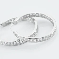 Créoles Django Argent Blanc Oxyde De Zirconium|Marc Orian Online
