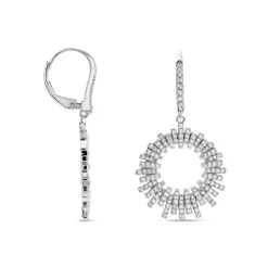 Créoles Doretta Argent Blanc Oxyde De Zirconium