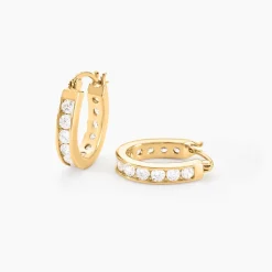 Créoles Doryne Plaqué Or Jaune Oxyde De Zirconium|Marc Orian Clearance