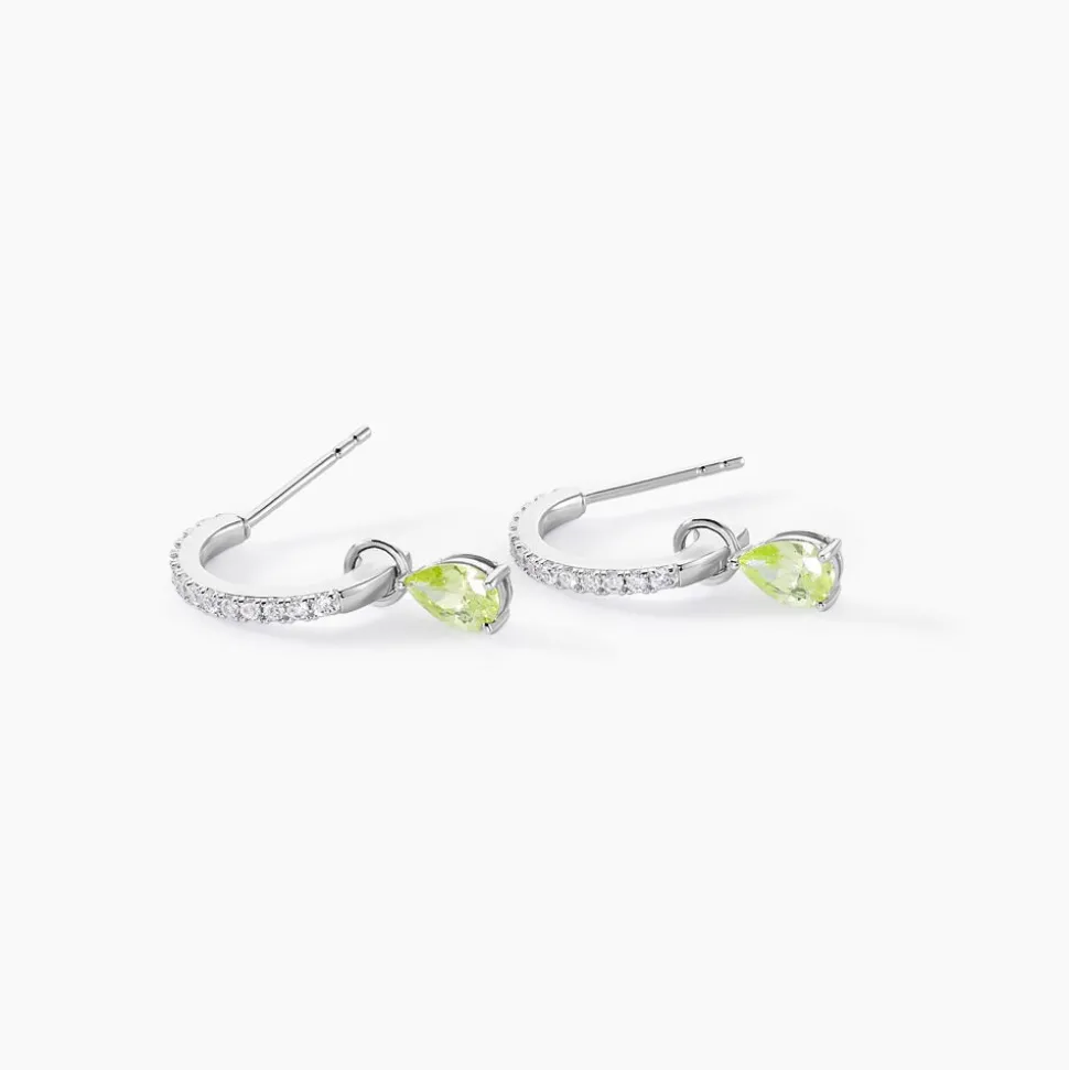 Créoles Evasion Argent Blanc Oxyde De Zirconium