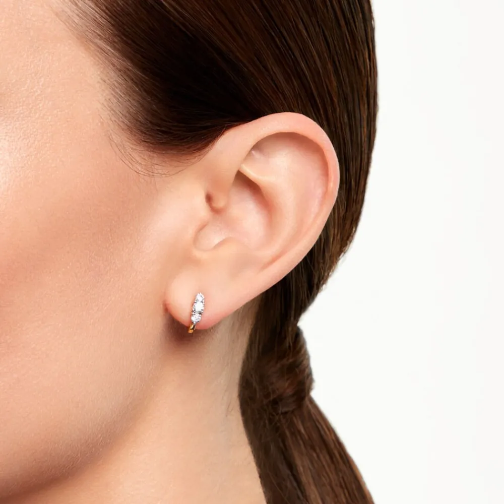 Créoles Georgia Plaqué Or Jaune Oxyde De Zirconium|Marc Orian Outlet