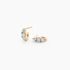 Créoles Georgia Plaqué Or Jaune Oxyde De Zirconium|Marc Orian Outlet