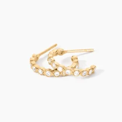 Créoles Halo Plaqué Or Jaune Oxyde De Zirconium|Marc Orian Discount