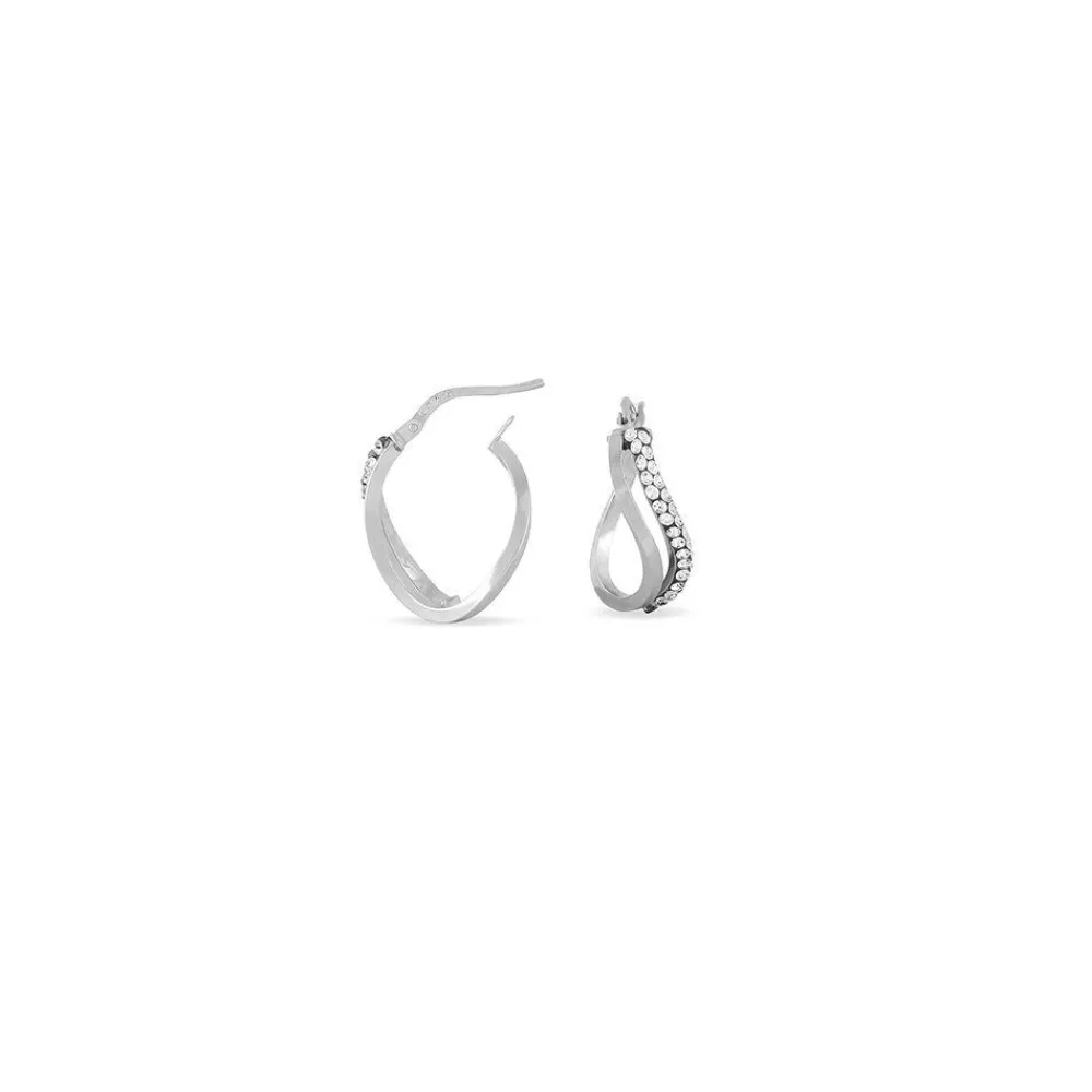 Créoles Hekate Or Blanc Strass|Marc Orian Clearance