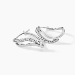 Créoles Hekate Or Blanc Strass|Marc Orian Clearance