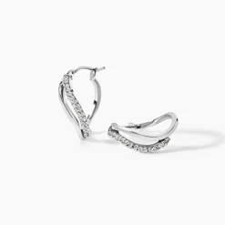 Créoles Hekate Or Blanc Strass|Marc Orian Clearance