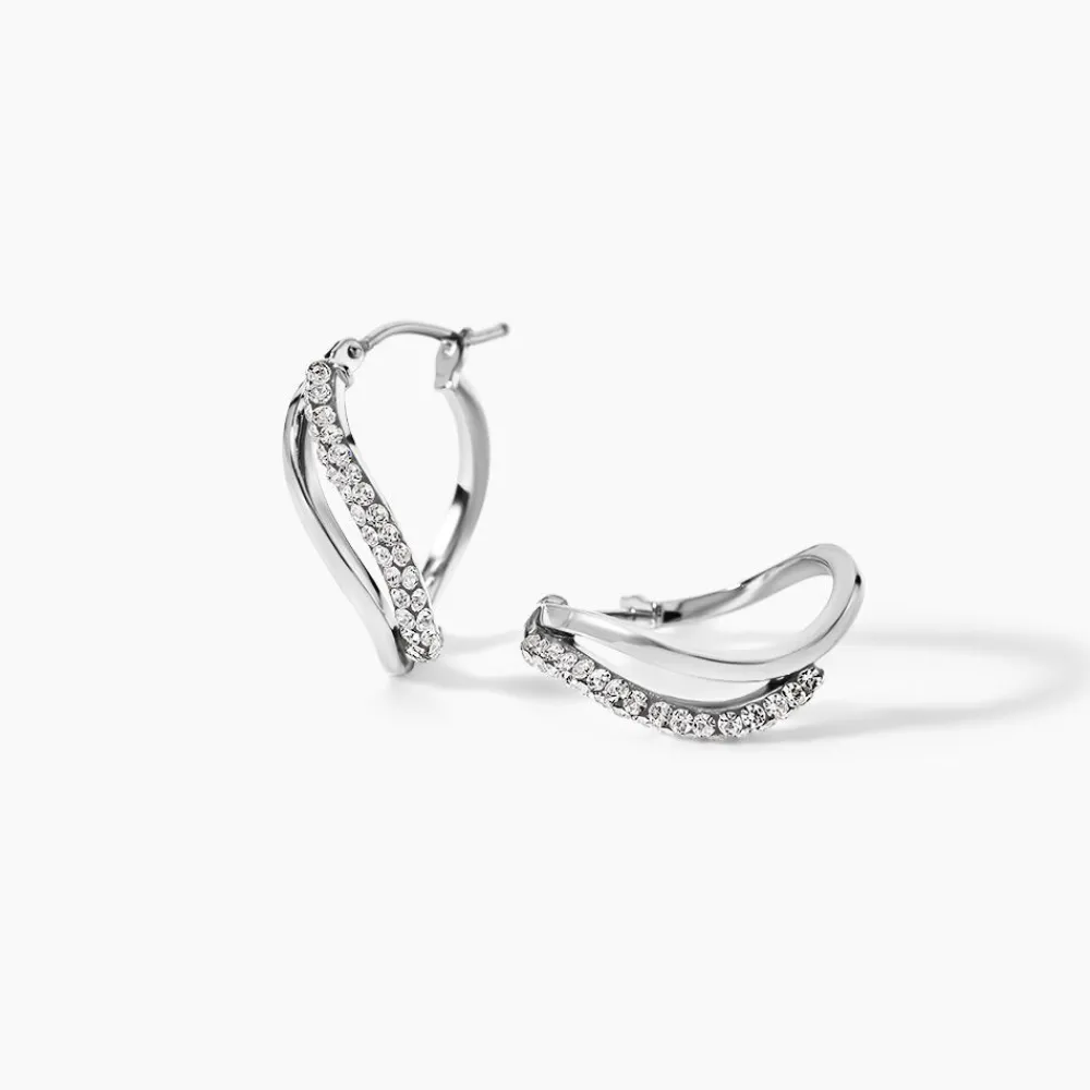 Créoles Hekate Or Blanc Strass|Marc Orian Clearance
