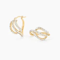 Créoles Hewie Or Jaune Strass
