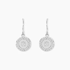 Créoles Isra Argent Blanc Oxyde De Zirconium