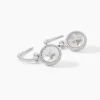Créoles Izarra Argent Blanc Nacre