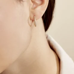 Créoles Karolina Rondes Plaqué Or Jaune Oxyde De Zirconium|Marc Orian Discount